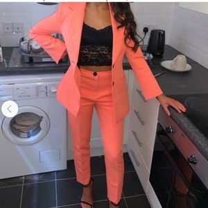 ASOS Neon Coral Pant Suit